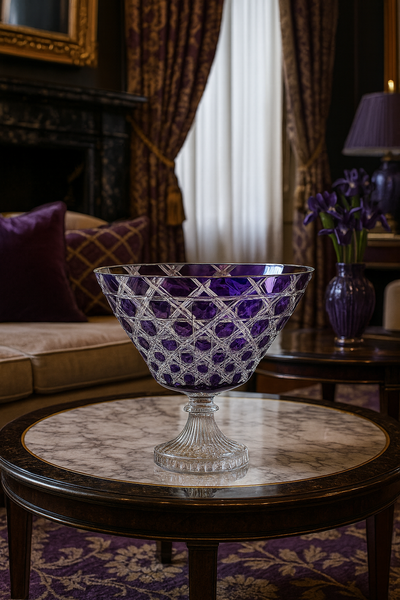 {{ vendor }} Verdura Trumpet Vase (Regal Violet) — handcrafted luxury glassware
