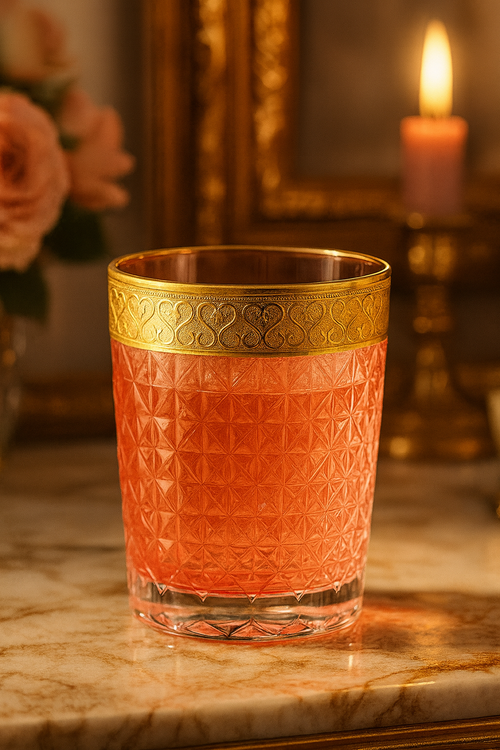 {{ vendor }} Kaleidoria Tumbler (Rosewater Blush) — handcrafted luxury glassware