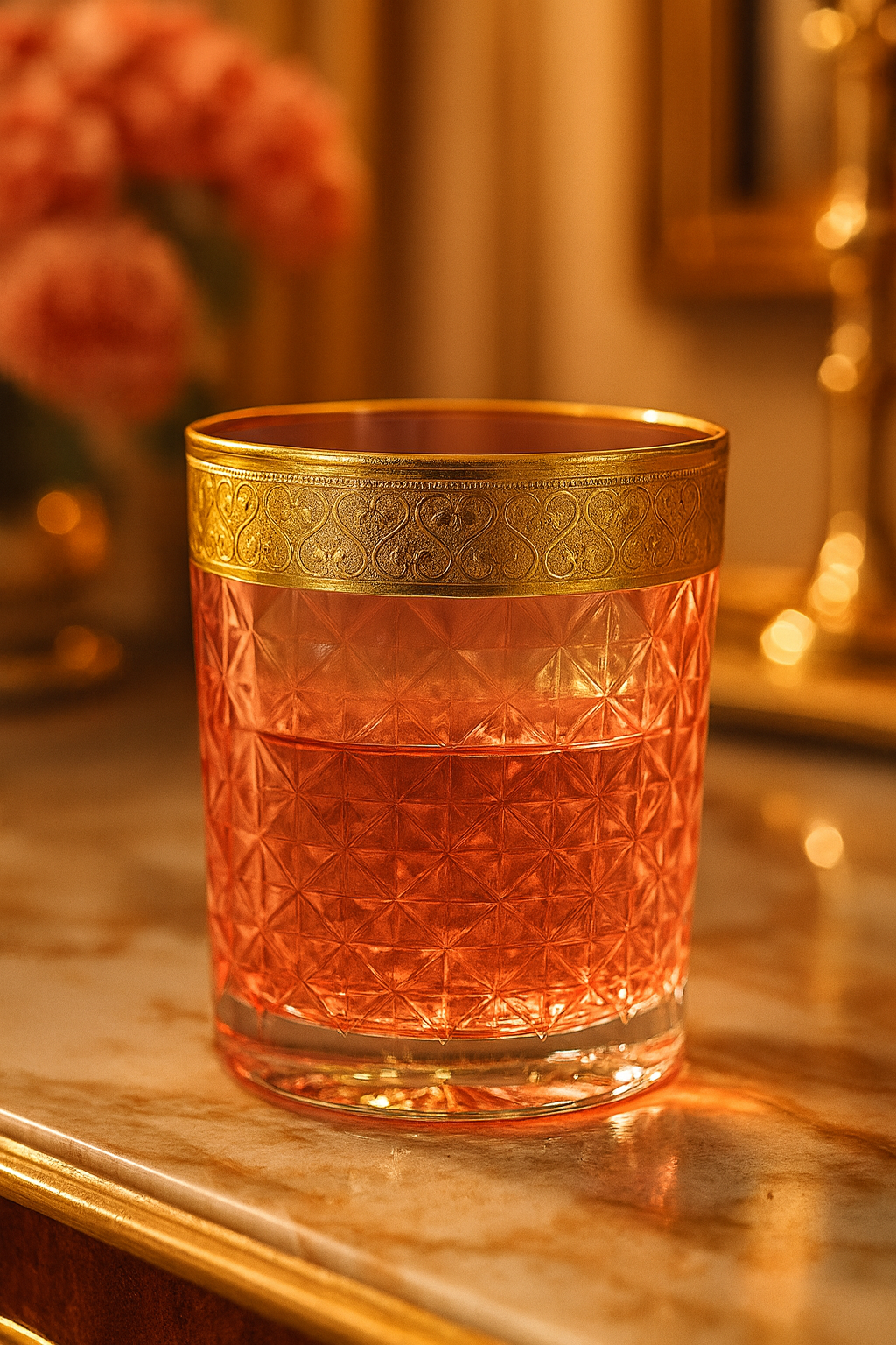 {{ vendor }} Kaleidoria Tumbler (Rosewater Blush) — handcrafted luxury glassware