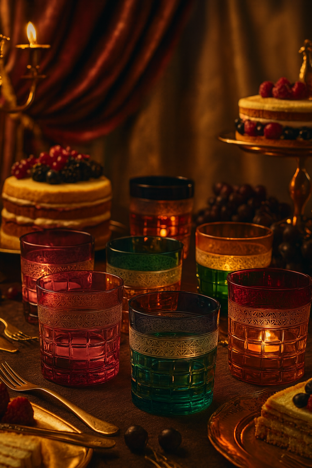 {{ vendor }} Prismora Tumbler — 6-Piece Color Set — handcrafted luxury glassware