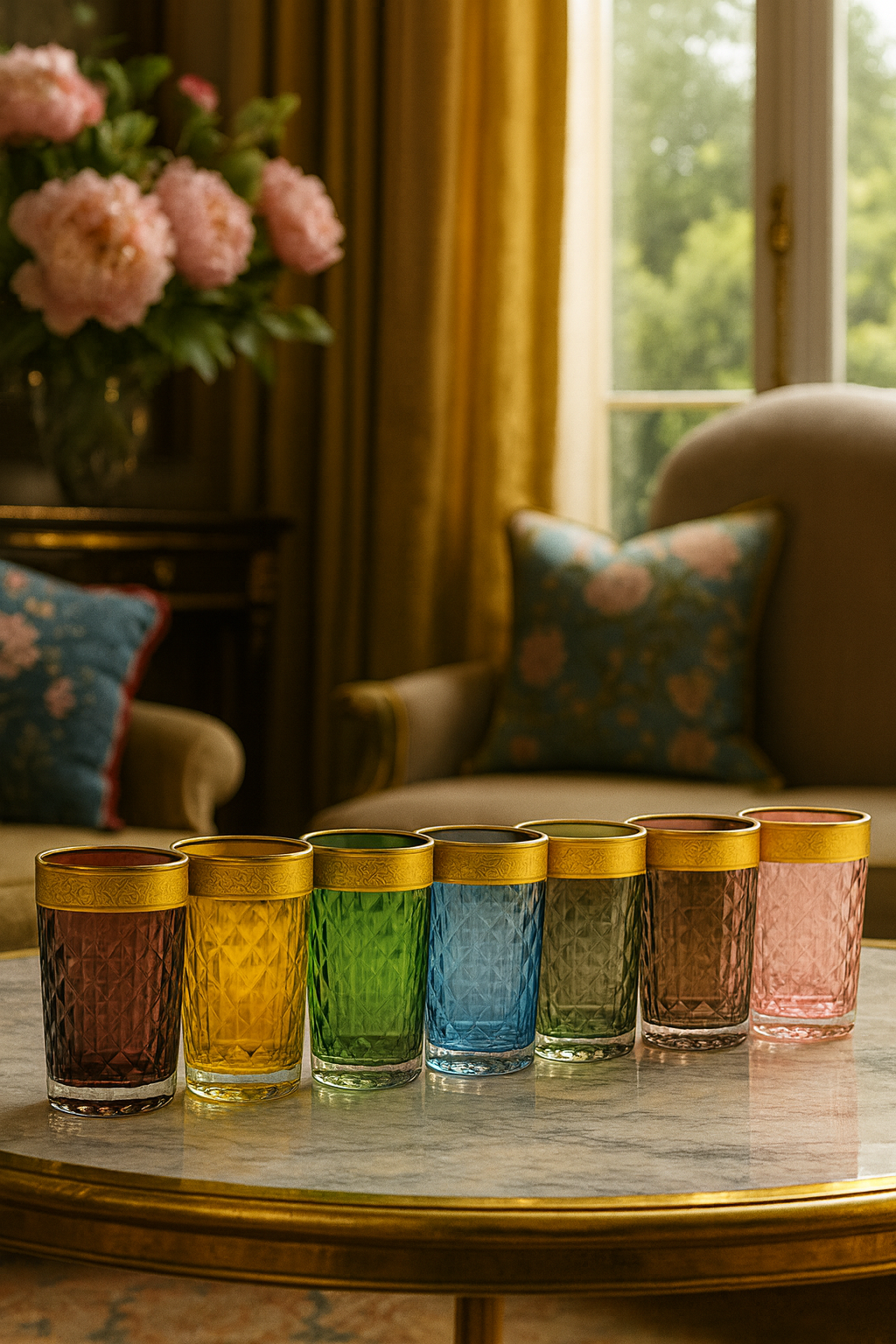 {{ vendor }} Kaleidoria Tumbler Set — 6-Piece — handcrafted luxury glassware