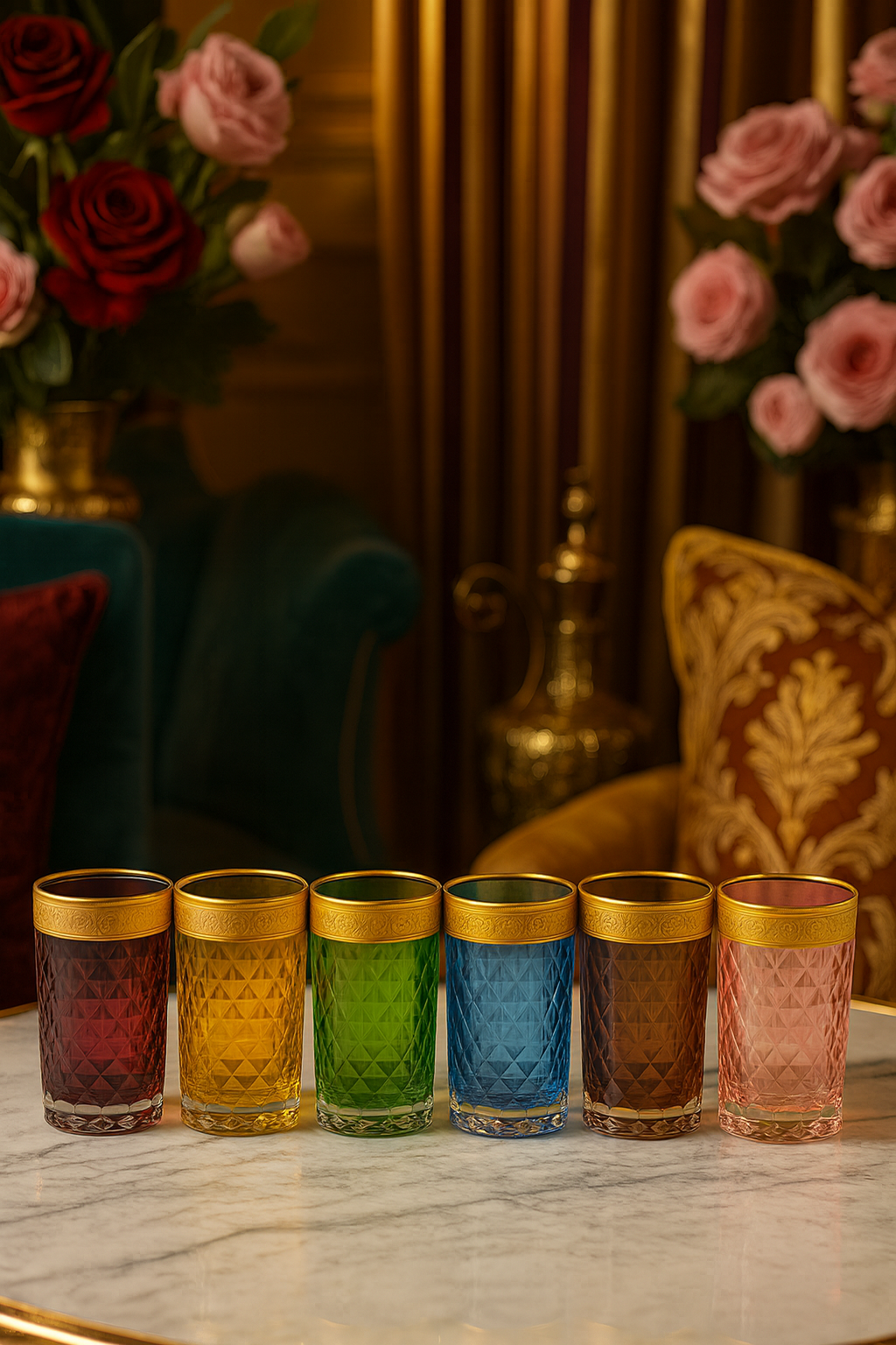 {{ vendor }} Kaleidoria Tumbler Set — 6-Piece — handcrafted luxury glassware