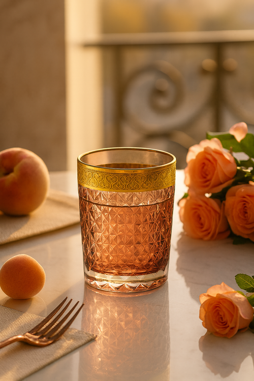 {{ vendor }} Kaleidoria Tumbler (Candied Coral) — handcrafted luxury glassware