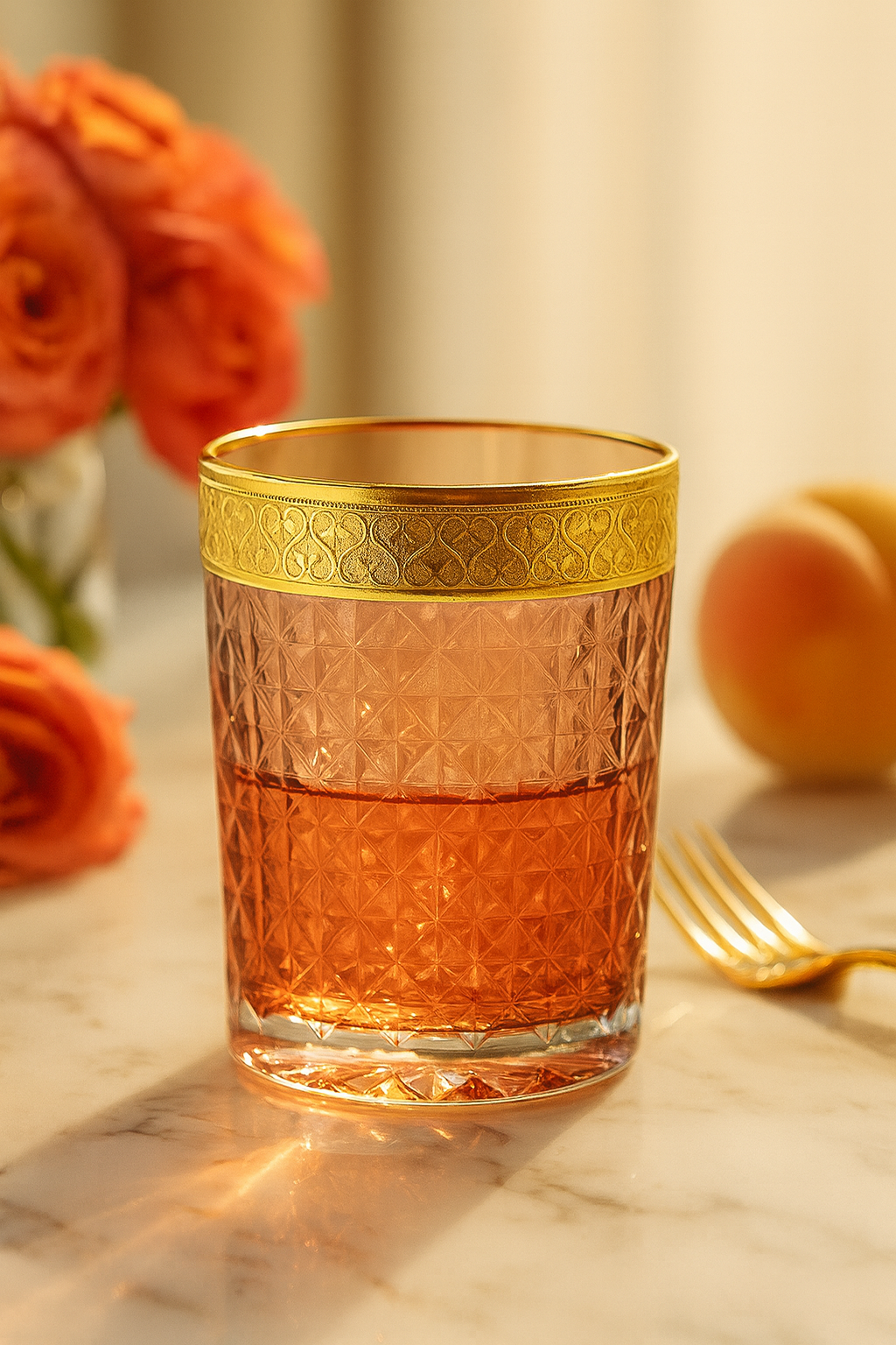 {{ vendor }} Kaleidoria Tumbler (Candied Coral) — handcrafted luxury glassware