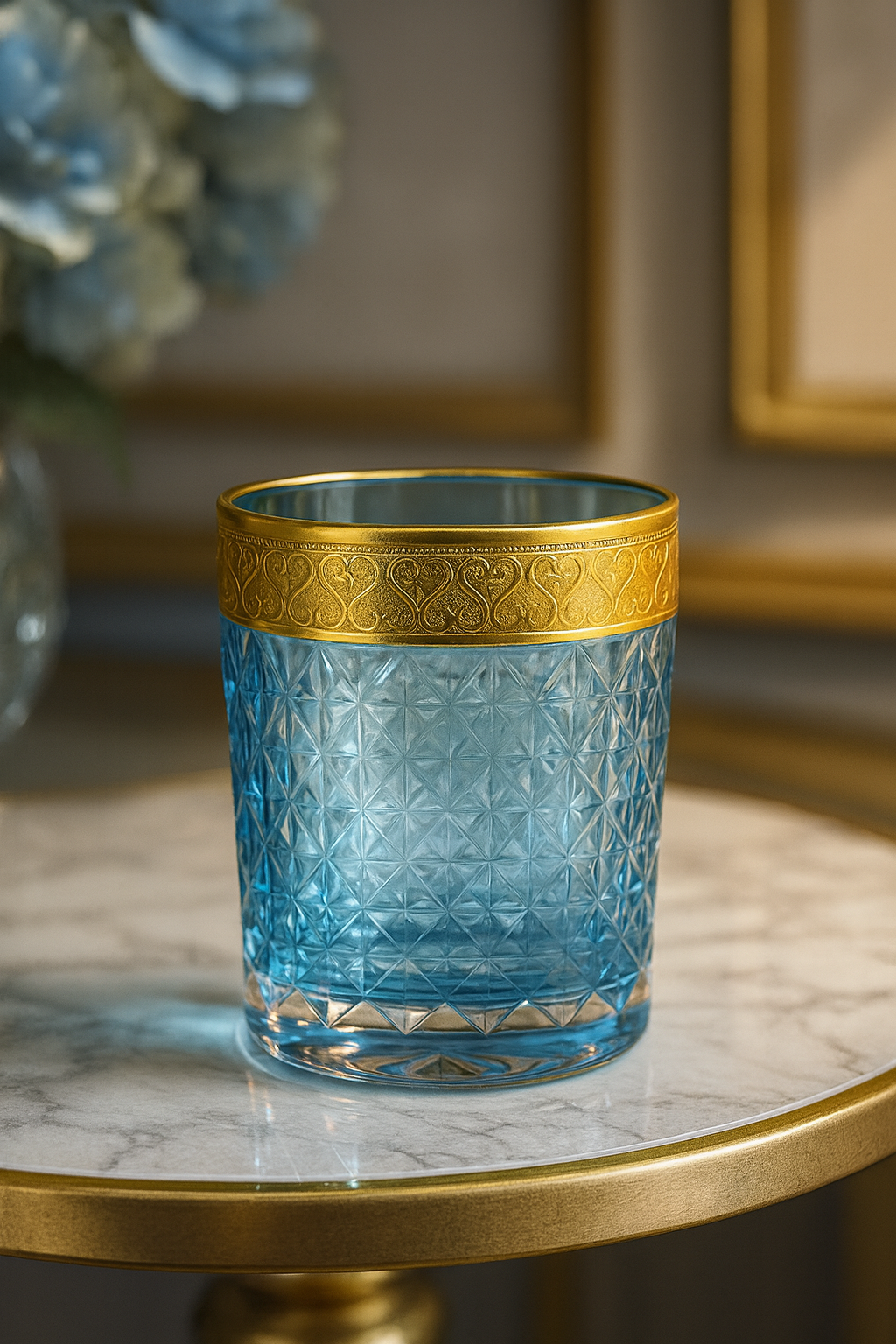 {{ vendor }} Kaleidoria Tumbler (Celeste Blue) — handcrafted luxury glassware