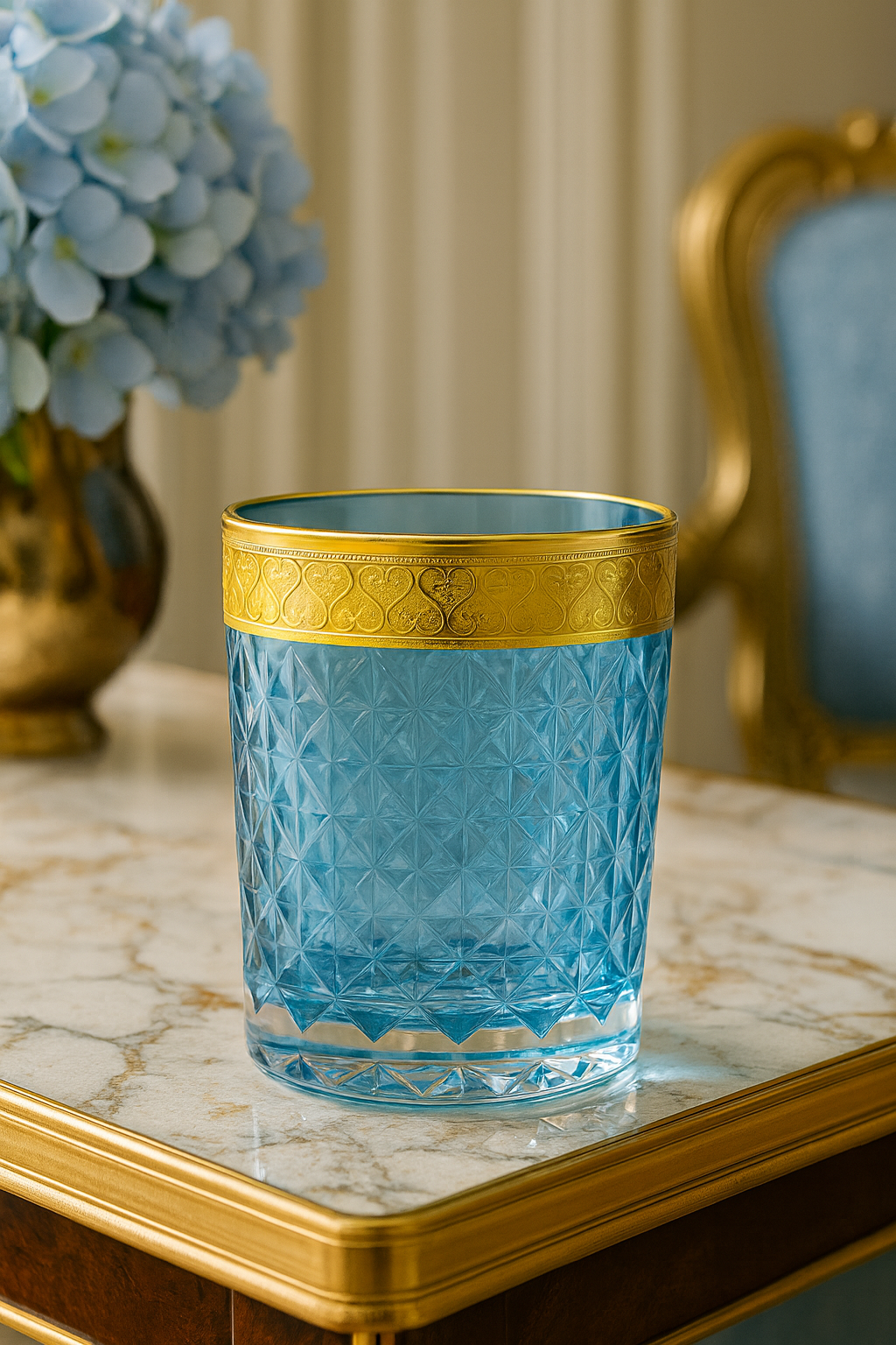 {{ vendor }} Kaleidoria Tumbler (Celeste Blue) — handcrafted luxury glassware