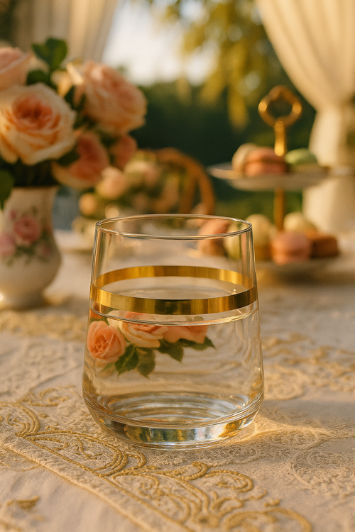 {{ vendor }} Corda Gold Tumbler — handcrafted luxury glassware