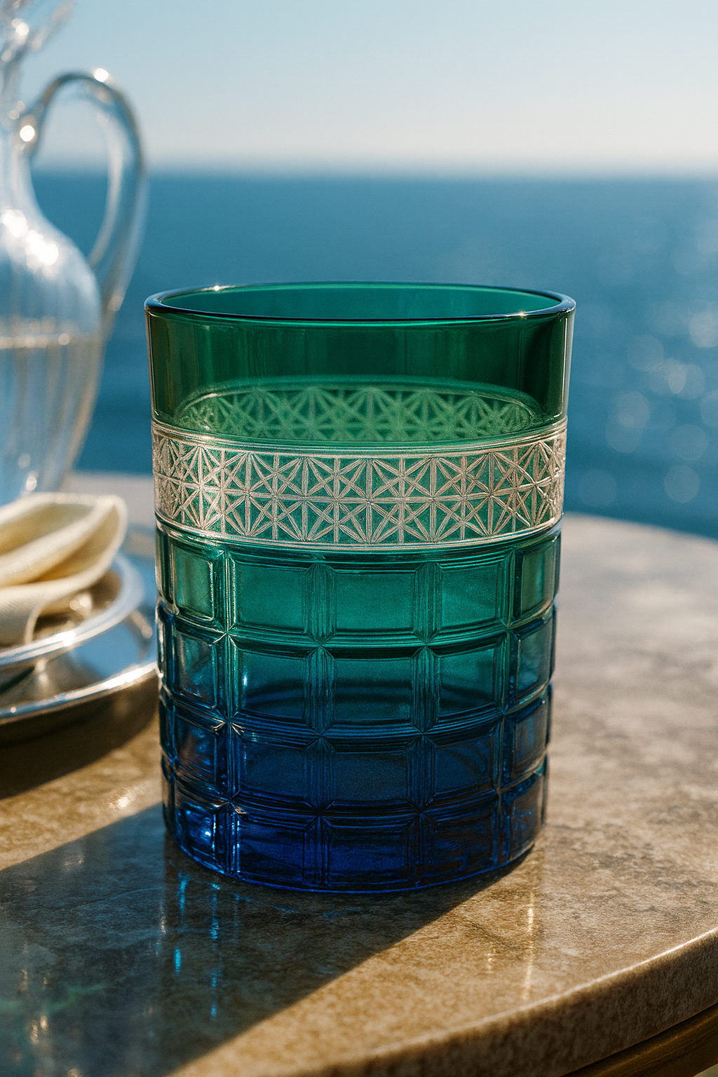 {{ vendor }} Prismora Tumbler (Sylvan Emerald) — handcrafted luxury glassware