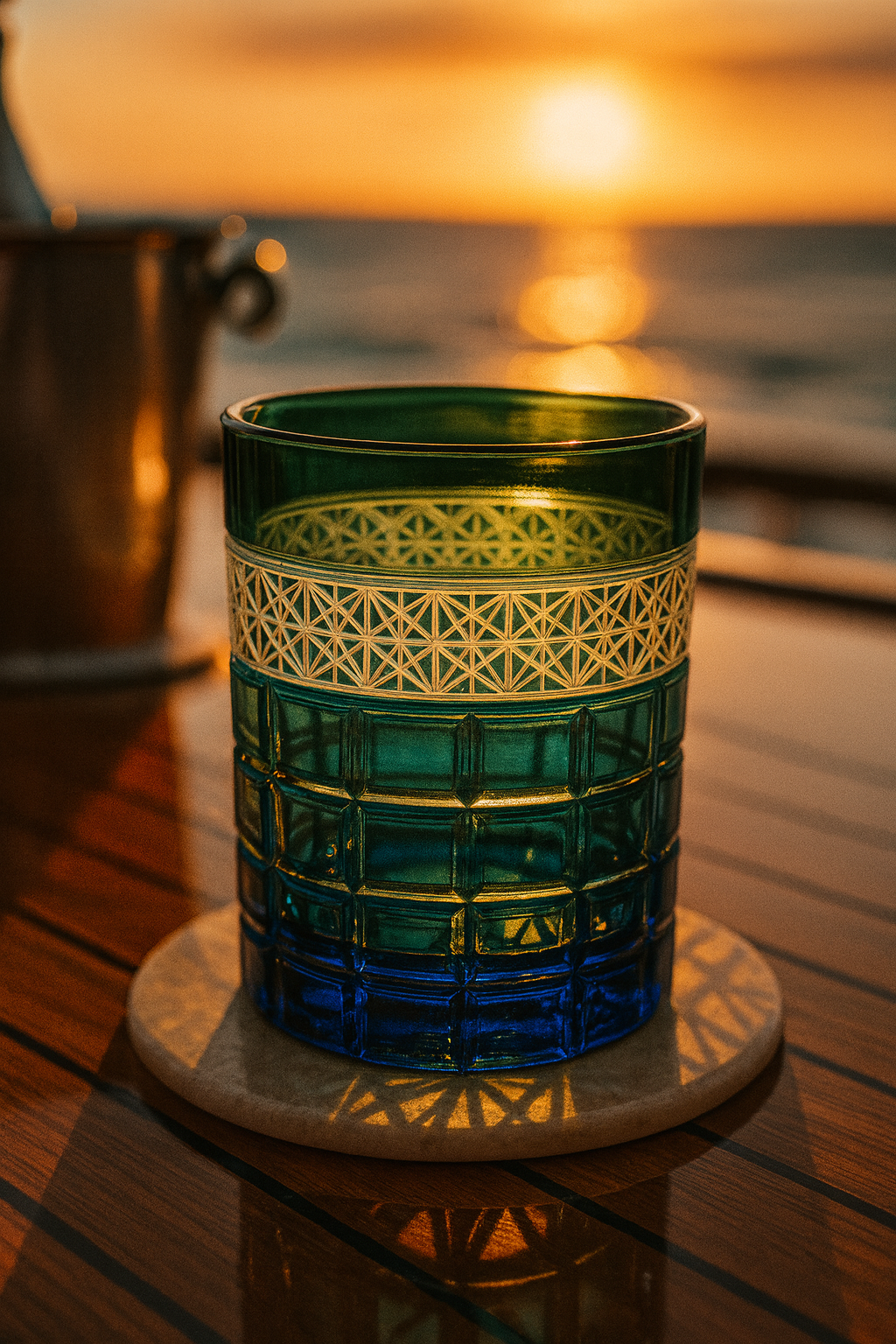 {{ vendor }} Prismora Tumbler (Sylvan Emerald) — handcrafted luxury glassware