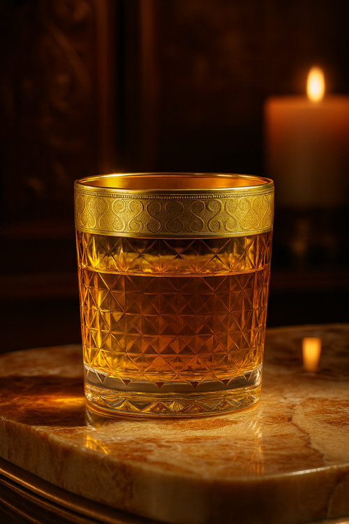{{ vendor }} Kaleidoria Tumbler (Honey Citrine) — handcrafted luxury glassware
