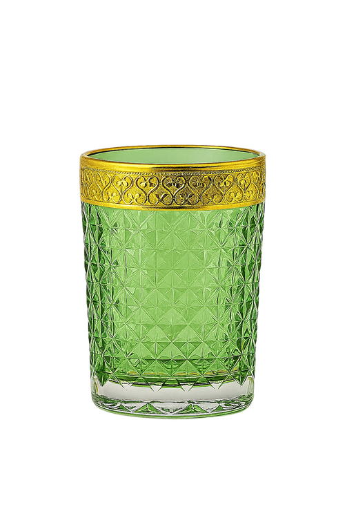 {{ vendor }} Kaleidoria Tumbler (Spring Peridot) — handcrafted luxury glassware