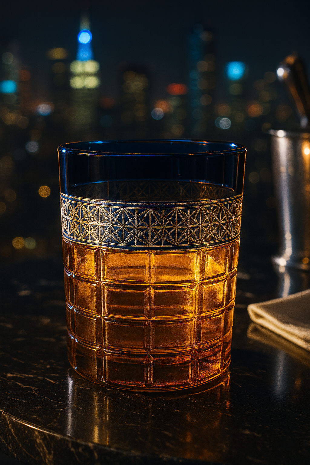 {{ vendor }} Prismora Tumbler (Midnight Sapphire) — handcrafted luxury glassware