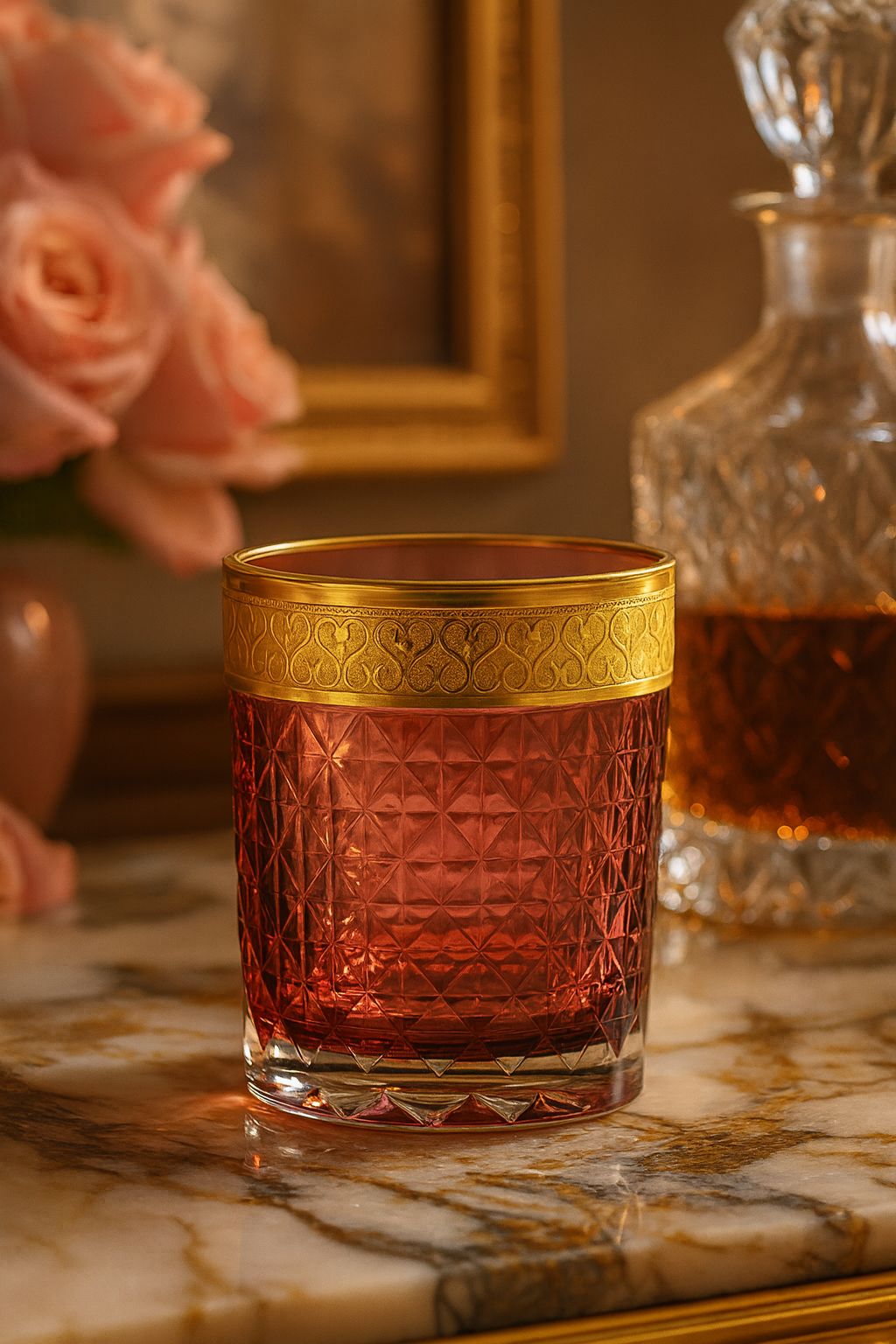{{ vendor }} Kaleidoria Tumbler (Plum Royale) — handcrafted luxury glassware
