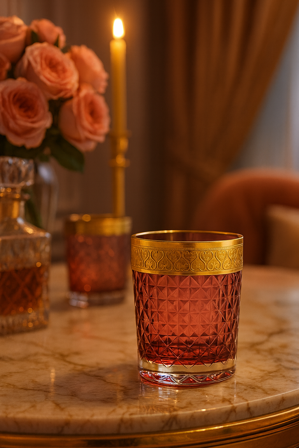 {{ vendor }} Kaleidoria Tumbler (Plum Royale) — handcrafted luxury glassware