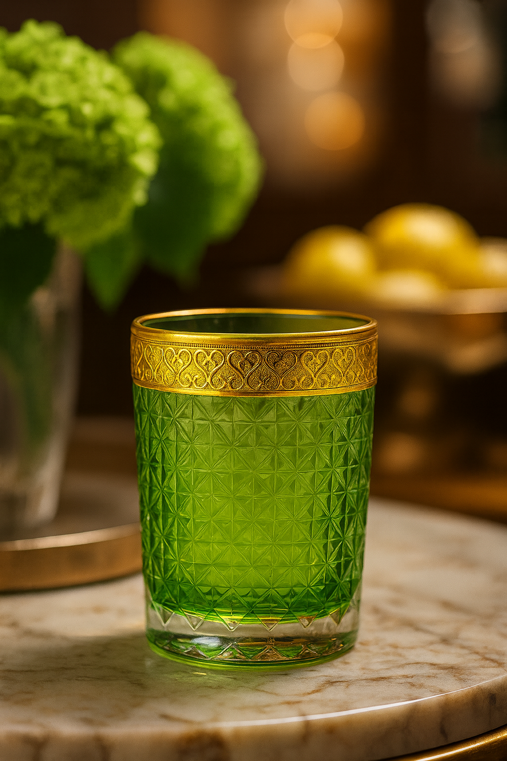 {{ vendor }} Kaleidoria Tumbler (Spring Peridot) — handcrafted luxury glassware