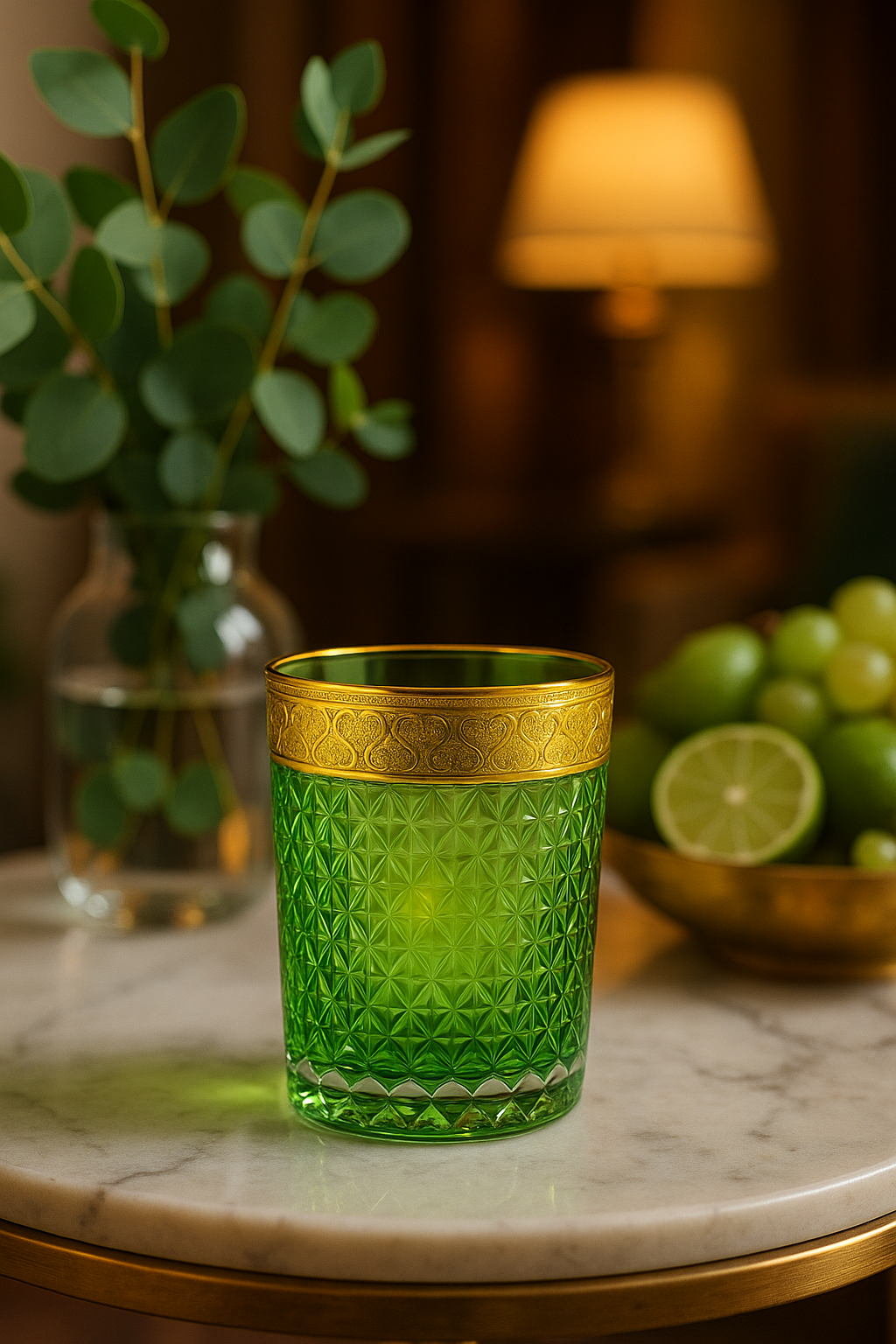 {{ vendor }} Kaleidoria Tumbler (Spring Peridot) — handcrafted luxury glassware