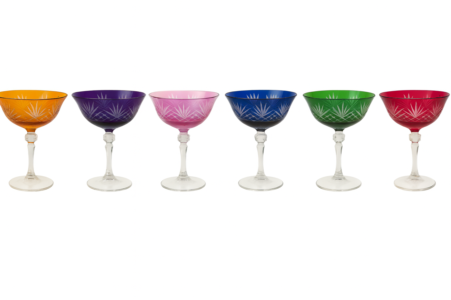 {{ vendor }} Veyra 6-Piece Coupe Set — Complete Color Collection — handcrafted luxury glassware