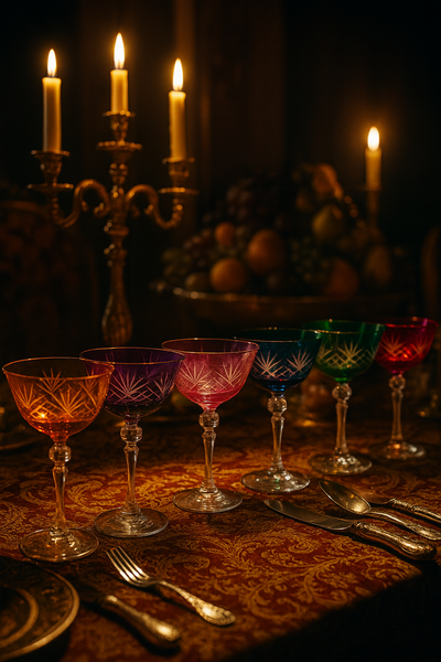 {{ vendor }} Veyra 6-Piece Coupe Set — Complete Color Collection — handcrafted luxury glassware