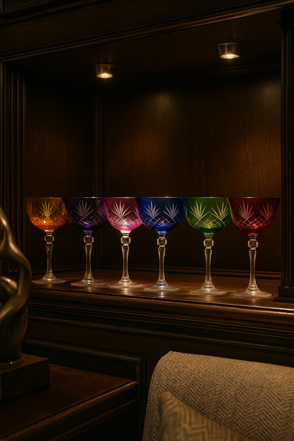 {{ vendor }} Veyra 6-Piece Coupe Set — Complete Color Collection — handcrafted luxury glassware