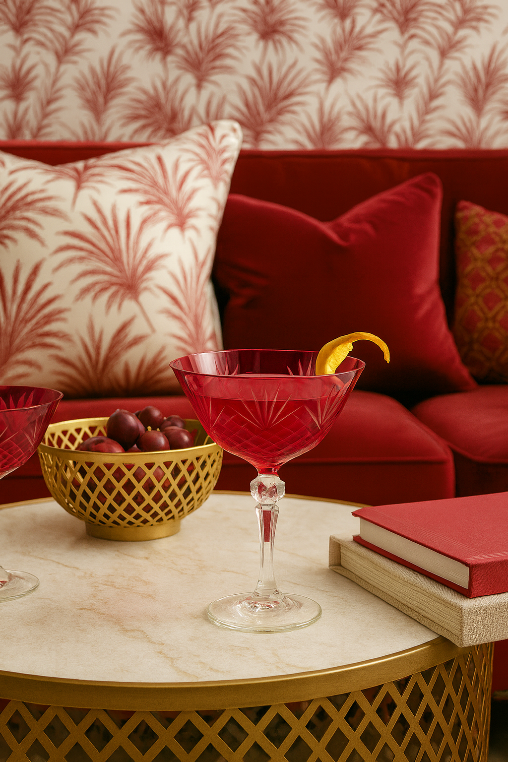 {{ vendor }} Veyra Coupe (Crimson Red) — handcrafted luxury glassware