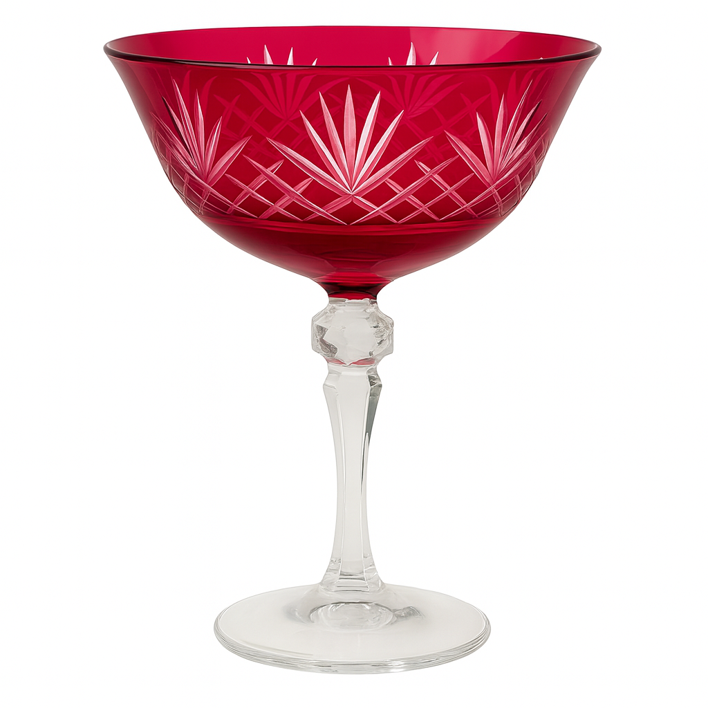 {{ vendor }} Veyra Coupe (Crimson Red) — handcrafted luxury glassware