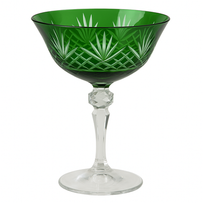 {{ vendor }} Veyra Coupe (Sylvan Emerald) — handcrafted luxury glassware