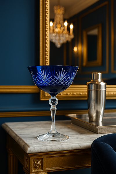 {{ vendor }} Veyra Coupe (Midnight Sapphire) — handcrafted luxury glassware