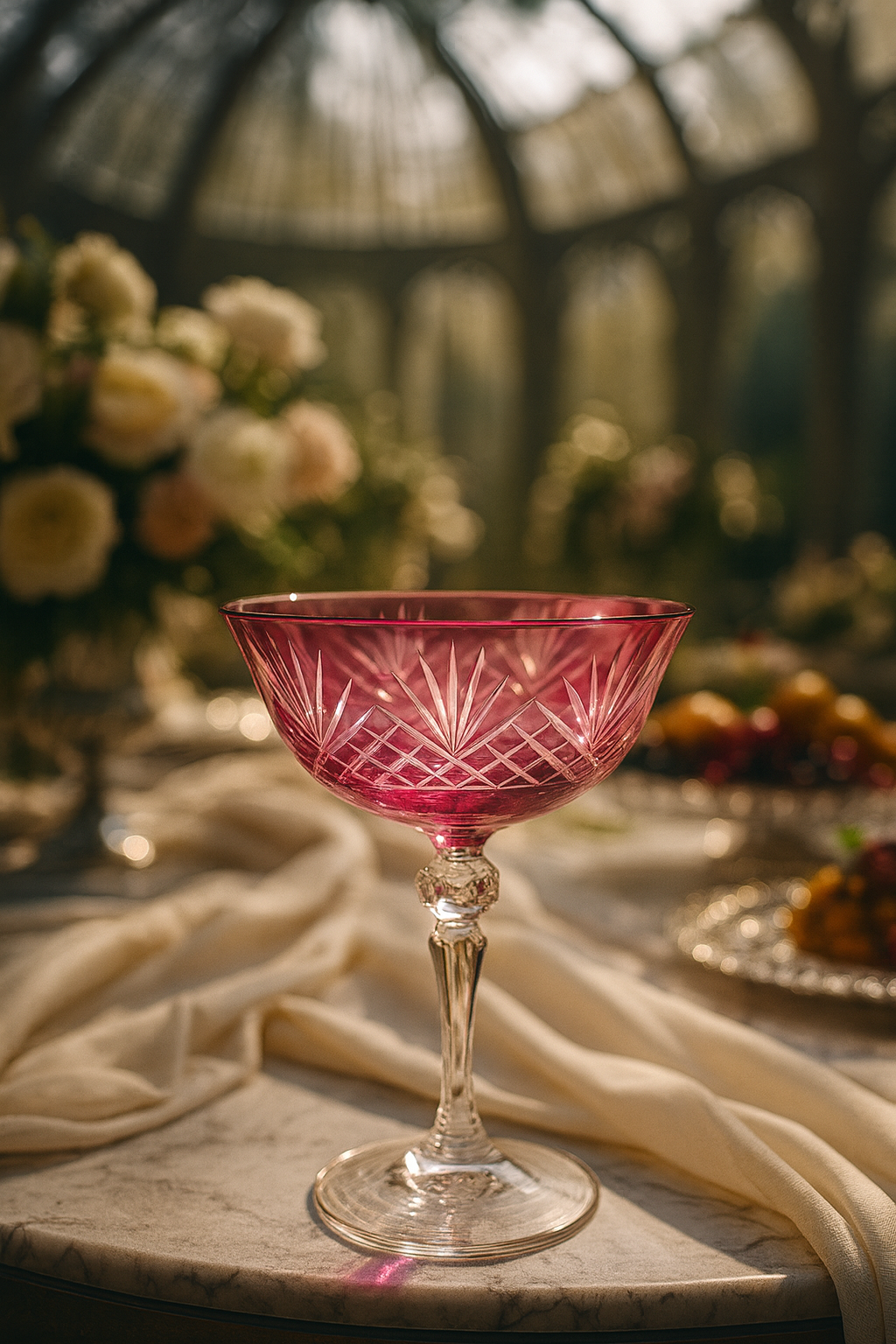 {{ vendor }} Veyra Coupe (Orchid Rosé) — handcrafted luxury glassware