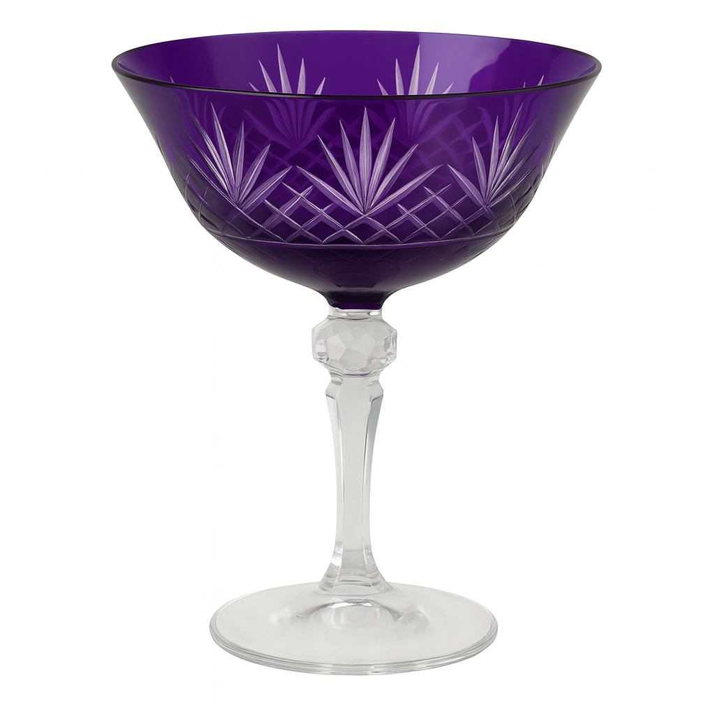{{ vendor }} Veyra Coupe (Regal Violet) — handcrafted luxury glassware