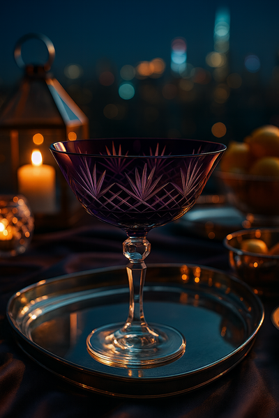 {{ vendor }} Veyra Coupe (Regal Violet) — handcrafted luxury glassware