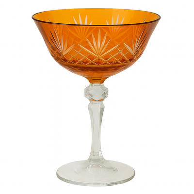 {{ vendor }} Veyra Coupe (Sunlit Amber) — handcrafted luxury glassware