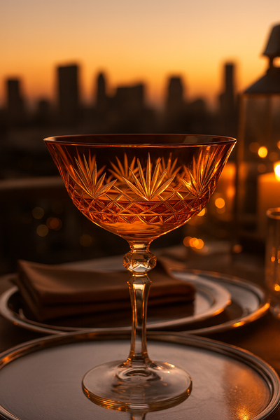 {{ vendor }} Veyra Coupe (Sunlit Amber) — handcrafted luxury glassware
