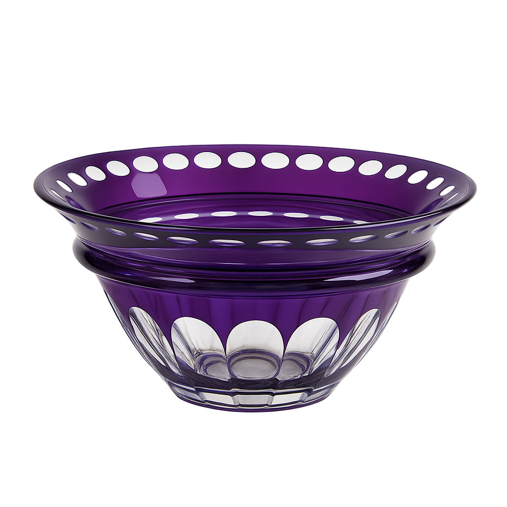 {{ vendor }} Lustria Centerpiece Bowl (Regal Violet) — handcrafted luxury glassware