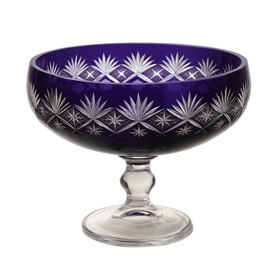 {{ vendor }} Coronet Pedestal Bowl (Regal Violet) — handcrafted luxury glassware