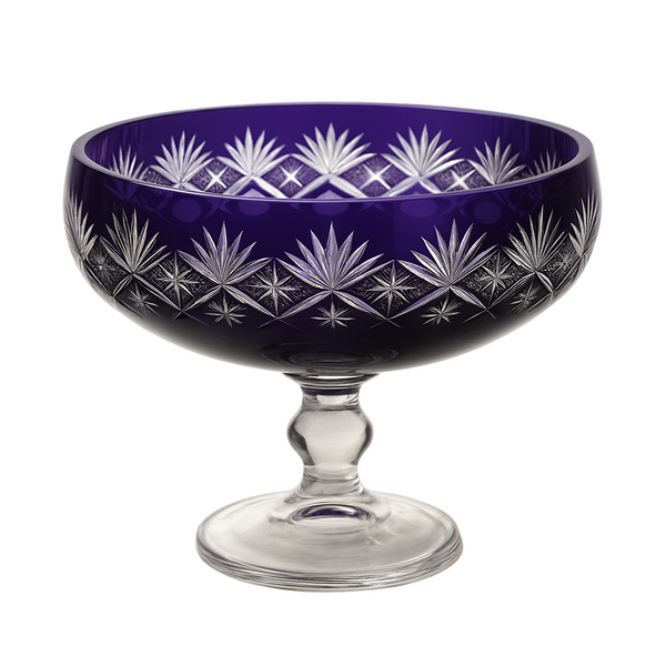 {{ vendor }} Coronet Pedestal Bowl (Regal Violet) — handcrafted luxury glassware