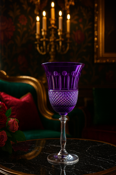 {{ vendor }} Radiara Goblet (Regal Violet) — handcrafted luxury glassware