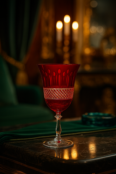 {{ vendor }} Radiara Water Goblet (Crimson Red) — handcrafted luxury glassware