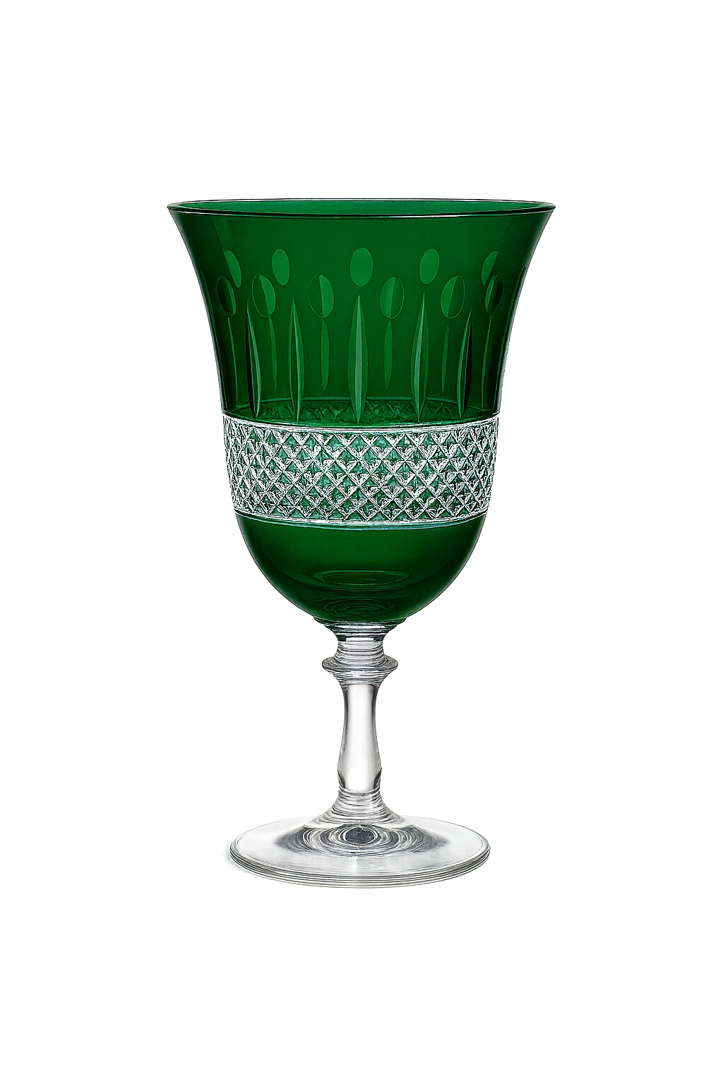 {{ vendor }} Radiara Water Goblet (Sylvan Emerald) — handcrafted luxury glassware