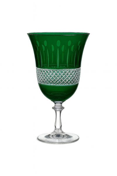 {{ vendor }} Radiara Water Goblet (Sylvan Emerald) — handcrafted luxury glassware