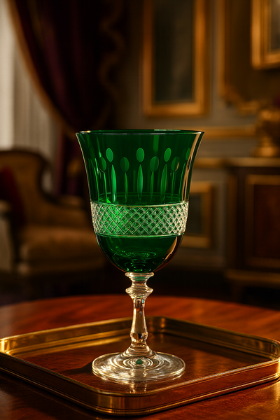 {{ vendor }} Radiara Water Goblet (Sylvan Emerald) — handcrafted luxury glassware