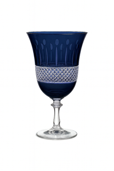{{ vendor }} Radiara Water Goblet (Midnight Sapphire) — handcrafted luxury glassware