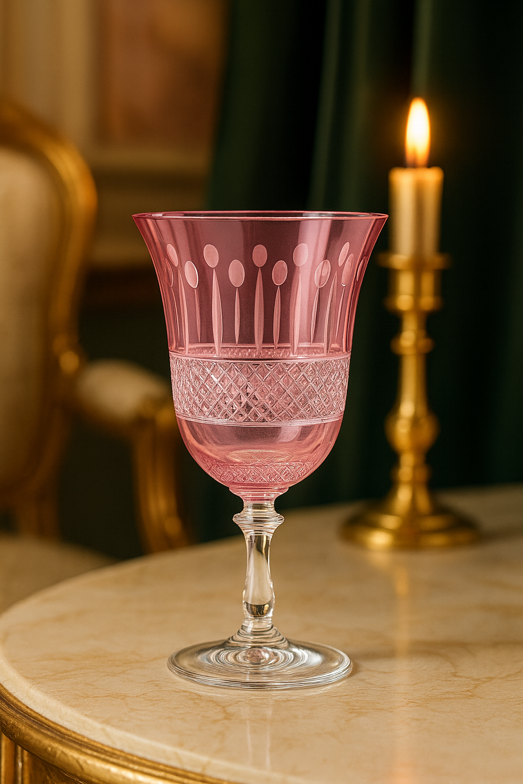 {{ vendor }} Radiara Water Goblet (Orchid Rosé) — handcrafted luxury glassware