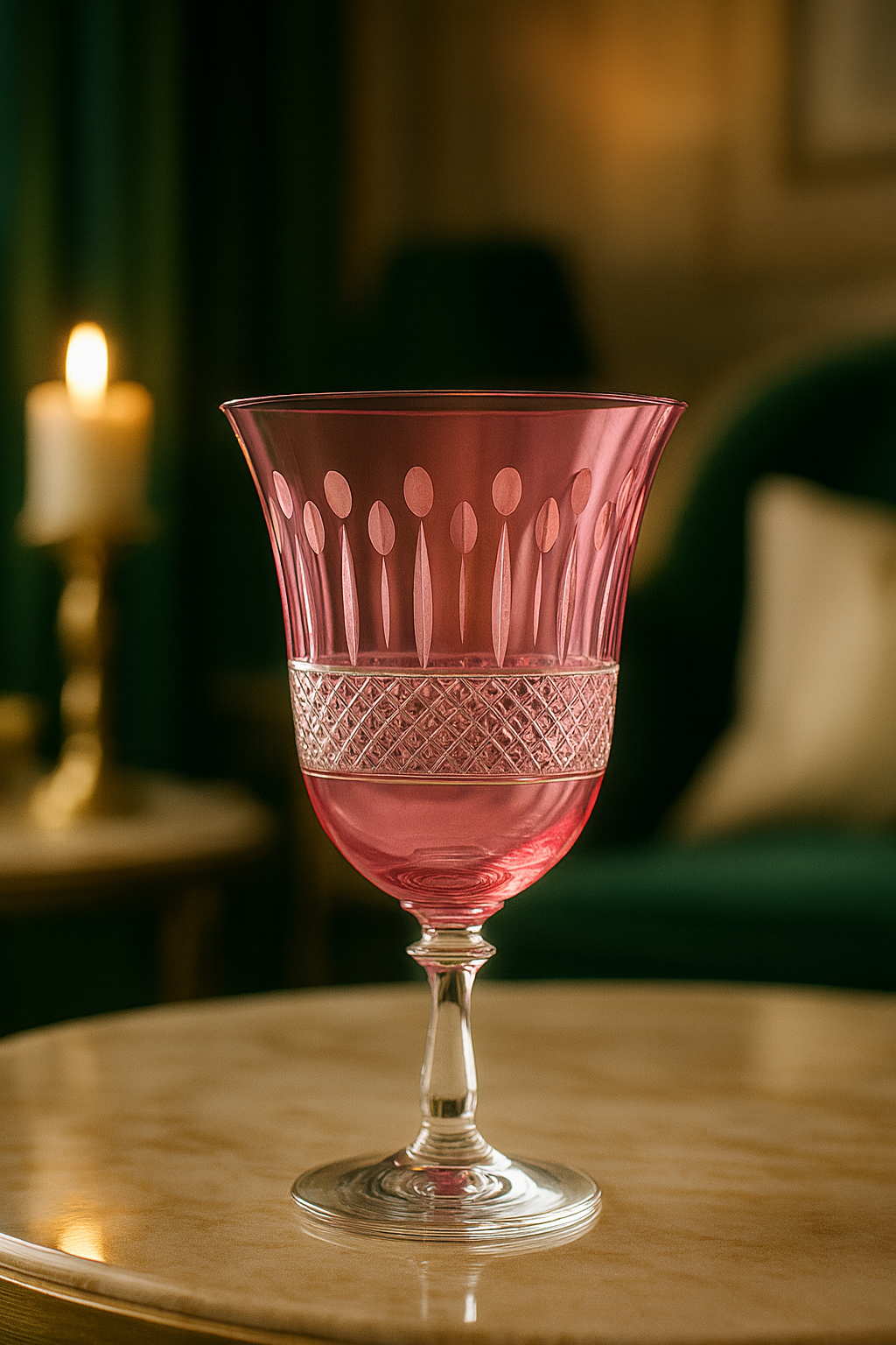 {{ vendor }} Radiara Water Goblet (Orchid Rosé) — handcrafted luxury glassware