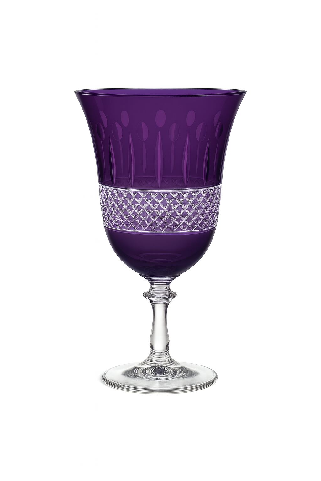 {{ vendor }} Radiara Water Goblet (Regal Violet) — handcrafted luxury glassware