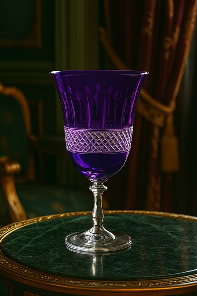 {{ vendor }} Radiara Water Goblet (Regal Violet) — handcrafted luxury glassware